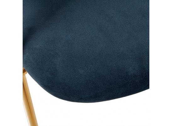 Стул полубарный Turin синий с золотыми ножками в Ростове-на-Дону