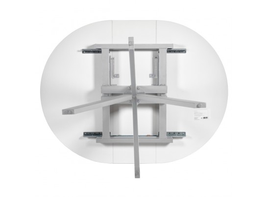 Стол Rudolf круглый раскладной 100-130x100x75см, белый мрамор, белый в Ростове-на-Дону