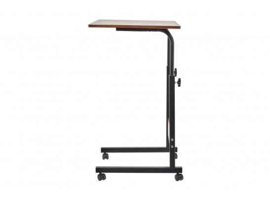 Стол многофункциональный на колесах, 60x40 см, «РОЛЛ», 2 ножки, регул.высота, мдф, металл, тёмн. дерево, черный в Ростове-на-Дону