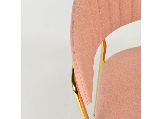 Стул Turin светло-розовая рогожка с золотыми ножками в Ростове-на-Дону