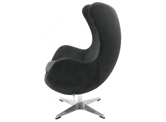 Кресло EGG CHAIR графит, искусственная замша в Ростове-на-Дону