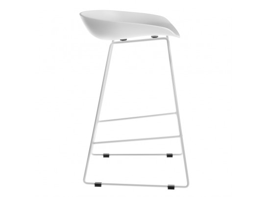 Стул полубарный Neo белый с белыми ножками в Ростове-на-Дону