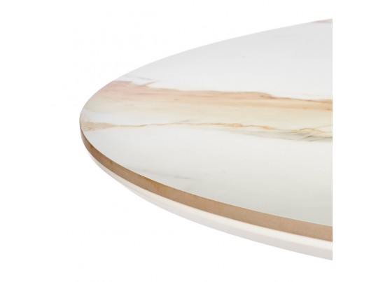 Стол Aura D110, керамогранит Calacatte gold мрамор, чёрный в Ростове-на-Дону