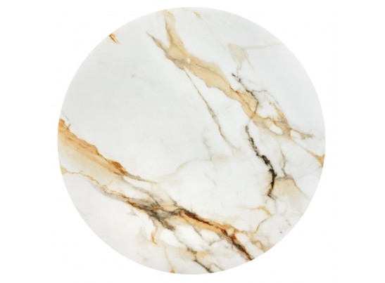 Стол Aura D110, керамогранит Calacatte gold мрамор, чёрный в Ростове-на-Дону