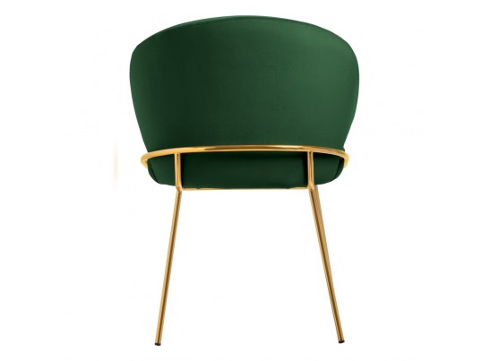 Стул-полукресло Emil зеленый с золотыми ножками в Ростове-на-Дону