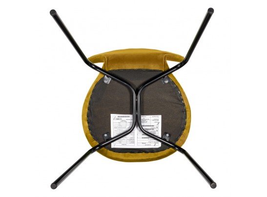 Комплект из 2-х стульев Seven Style горчичный велюр с чёрными ножками