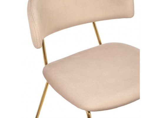 Стул Elle бежевый с золотыми ножками в Ростове-на-Дону