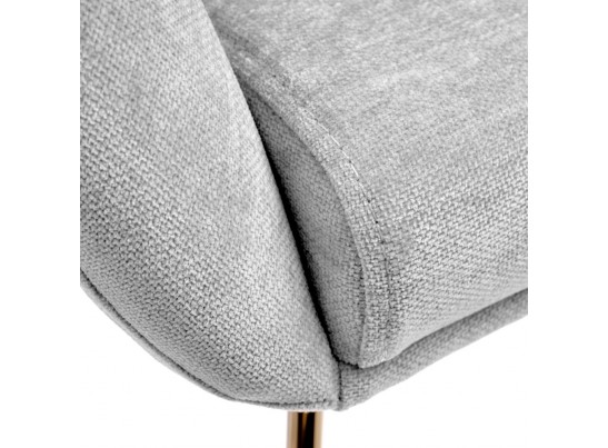 Стул-полукресло Martin серый шенилл с золотыми ножками в Ростове-на-Дону