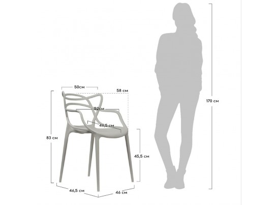 Комплект из 4-х стульев Masters серый в Ростове-на-Дону