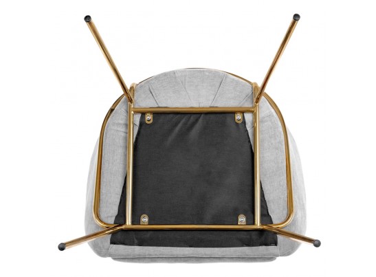 Стул-полукресло Martin серый шенилл с золотыми ножками в Ростове-на-Дону