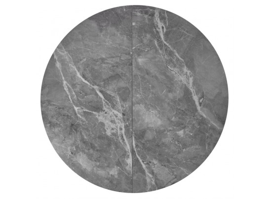 Стол Rudolf круглый раскладной 100-130x100x75см, серый керамогранит, черный в Ростове-на-Дону