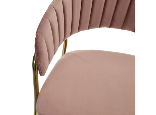 Стул полубарный Turin пудровый с золотыми ножками в Ростове-на-Дону