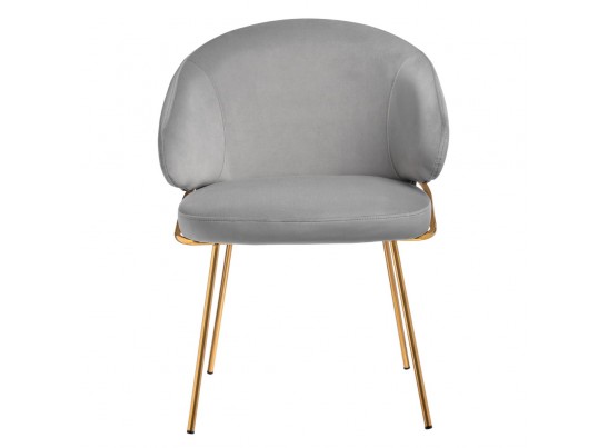 Стул-полукресло Emil серый с золотыми ножками в Ростове-на-Дону