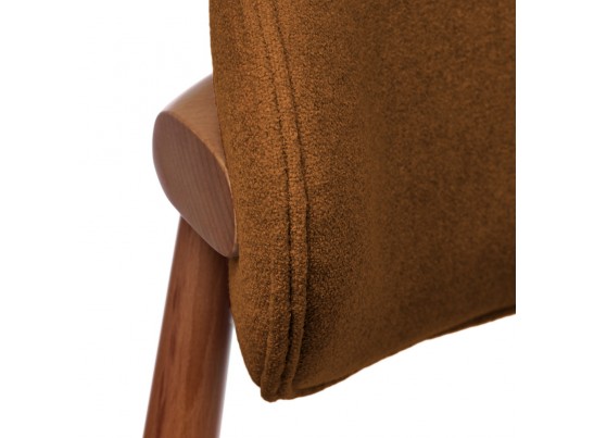 Стул Lucas 3 терракотовый букле с ножками цвета орех в Ростове-на-Дону