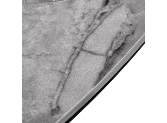 Стол Rudolf круглый раскладной 100-130x100x75см, серый керамогранит, черный в Ростове-на-Дону