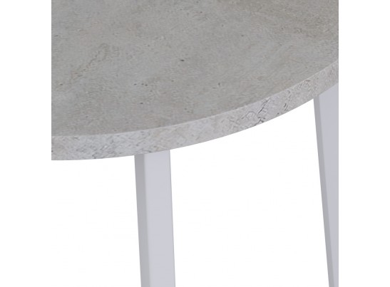 Стол Next круглый раскладной 100-130x100x76,5см,Бетон Лайт, белый в Ростове-на-Дону
