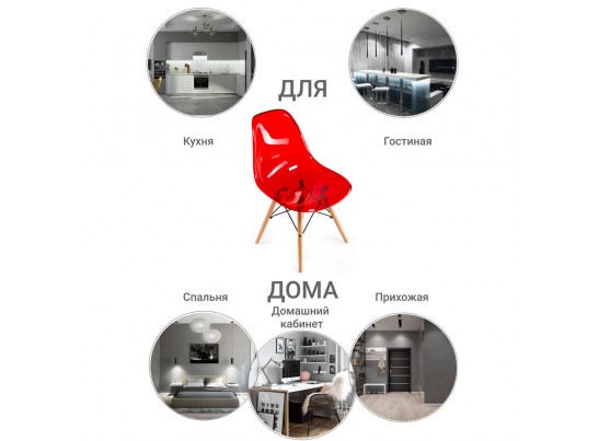 Стул Eames прозрачный красный в Ростове-на-Дону