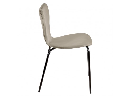 Стул Seven Style латте велюр с чёрными ножками в Ростове-на-Дону