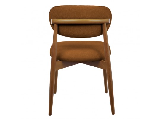 Стул Lucas 3 терракотовый букле с ножками цвета орех в Ростове-на-Дону