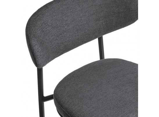 Стул Lucas 2 серый шенилл с чёрными ножками в Ростове-на-Дону