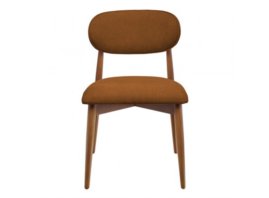 Стул Lucas 3 терракотовый букле с ножками цвета орех в Ростове-на-Дону