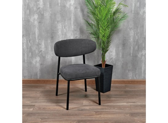 Стул Lucas 2 серый шенилл с чёрными ножками в Ростове-на-Дону