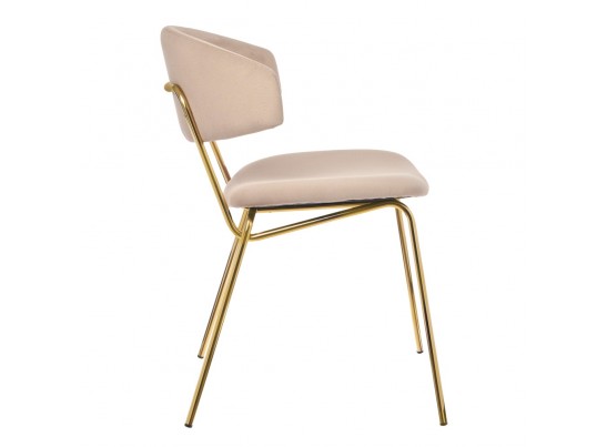 Стул Elle бежевый с золотыми ножками в Ростове-на-Дону