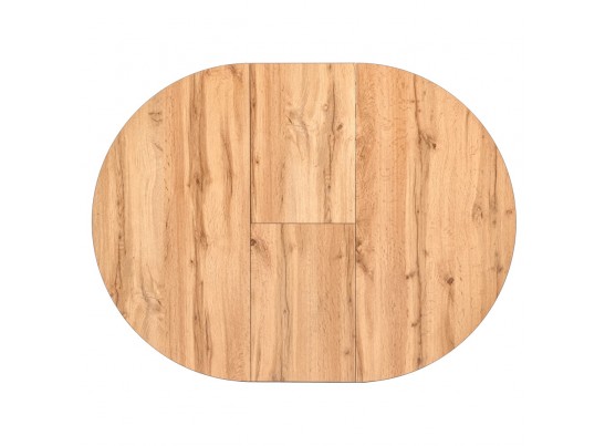 Стол Rudolf круглый раскладной 90-120x90x75см, Дуб Вотан, чёрный в Ростове-на-Дону