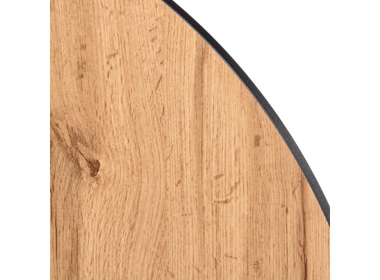 Стол Rudolf круглый раскладной 90-120x90x75см, Дуб Вотан, чёрный в Ростове-на-Дону