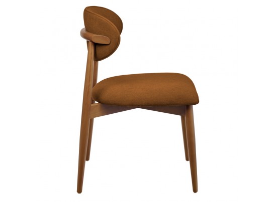 Стул Lucas 3 терракотовый букле с ножками цвета орех в Ростове-на-Дону