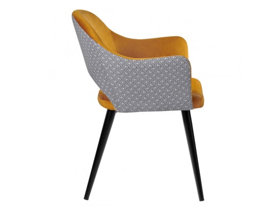 Стул Bruno горчичный с жаккардом в Ростове-на-Дону