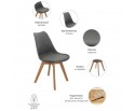 Комплект из 2-х стульев Eames Bon серый в Ростове-на-Дону