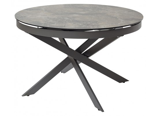 Стол BRUNO раскладной 120-170х90х76см с матовой серо-коричневой керамической столешницей "под камень" в Ростове-на-Дону