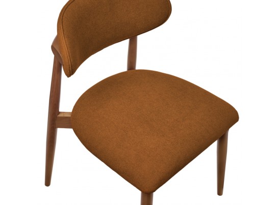 Стул Lucas 3 терракотовый букле с ножками цвета орех в Ростове-на-Дону