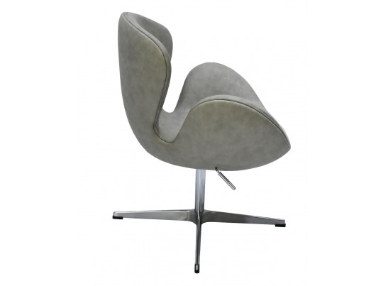 Кресло SWAN CHAIR светло-серый матовый с эффектом состаренная кожа в Ростове-на-Дону