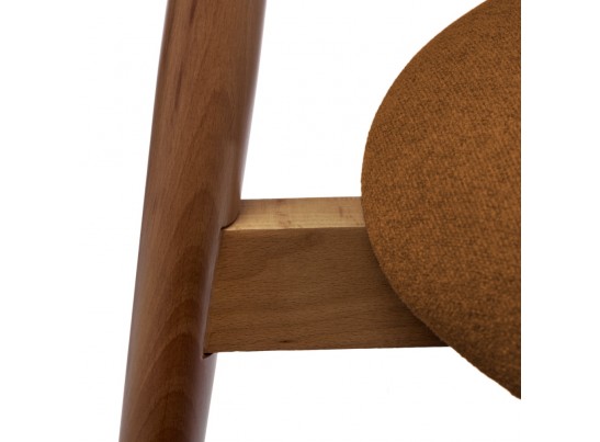 Стул Lucas 3 терракотовый букле с ножками цвета орех в Ростове-на-Дону