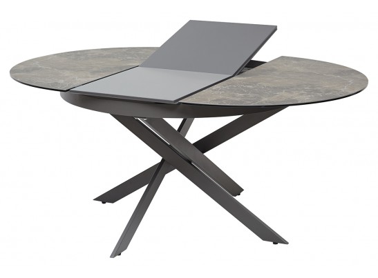 Стол BRUNO раскладной 120-170х90х76см с матовой серо-коричневой керамической столешницей "под камень" в Ростове-на-Дону