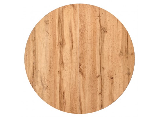 Стол Rudolf круглый раскладной 90-120x90x75см, Дуб Вотан, чёрный в Ростове-на-Дону