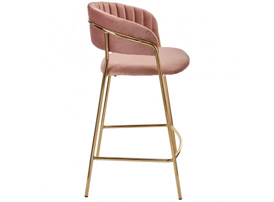 Стул полубарный Turin пудровый с золотыми ножками в Ростове-на-Дону
