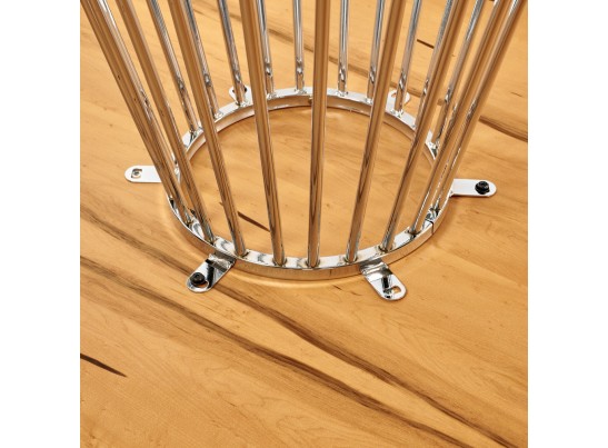 Стол Liverpool диам.110см, шпон орех лучевой набор, с хромированными ножками в Ростове-на-Дону