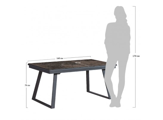 Стол раздвижной LION серый в Ростове-на-Дону