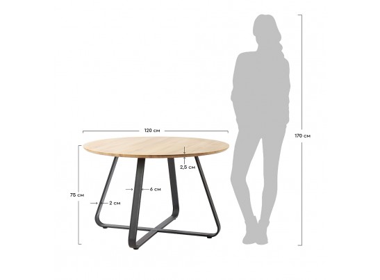 Стол Toronto дуб, 120см в Ростове-на-Дону