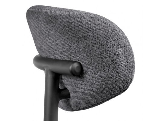 Стул полубарный Lucas 2 серый шенилл с чёрными ножками в Ростове-на-Дону