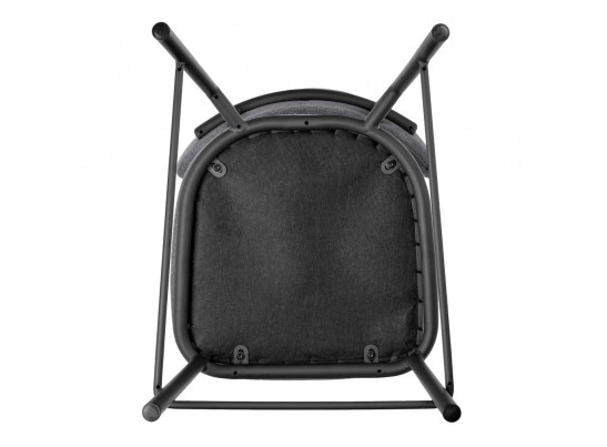 Стул полубарный Lucas 2 серый шенилл с чёрными ножками в Ростове-на-Дону