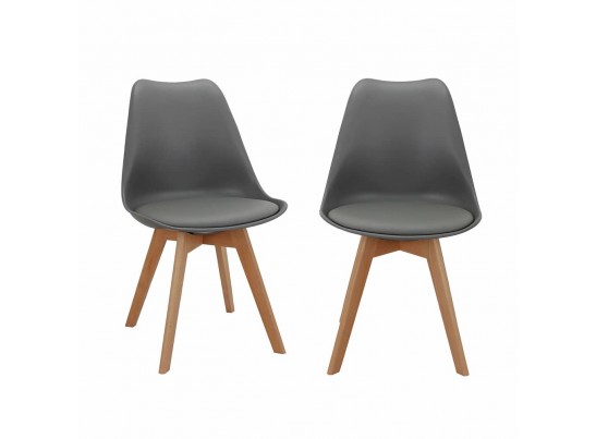 Комплект из 2-х стульев Eames Bon серый в Ростове-на-Дону