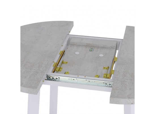 Стол Next круглый раскладной 90-120x90x76,5см,Бетон Лайт, белый в Ростове-на-Дону