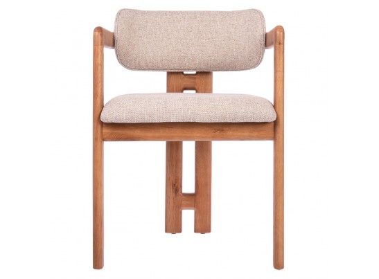 Стул Rich рогожка латте с ножками цвета орех в Ростове-на-Дону