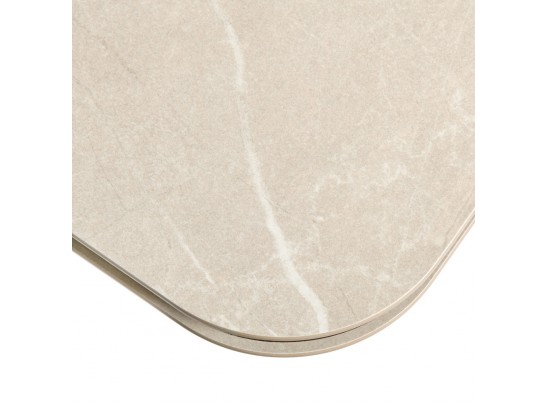 Стол Vito раскладной 120-184x80x75см, керамогранит бежевый, чёрный в Ростове-на-Дону