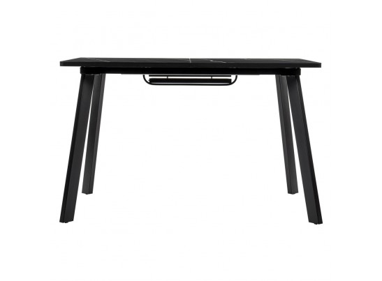 Стол Dublin раскладной 120-160х80х75 чёрный мрамор с чёрными ножками в Ростове-на-Дону