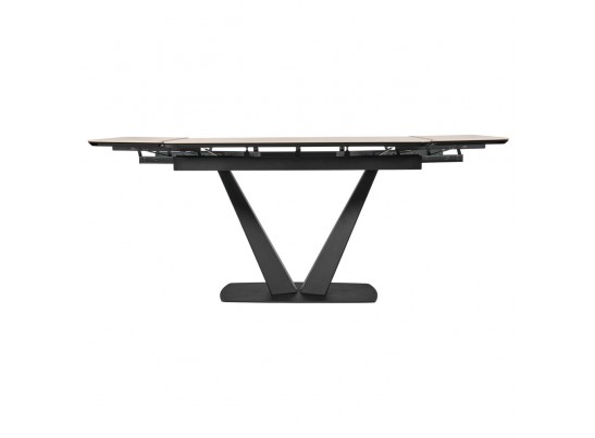 Стол Vito раскладной 120-184x80x75см, керамогранит бежевый, чёрный в Ростове-на-Дону